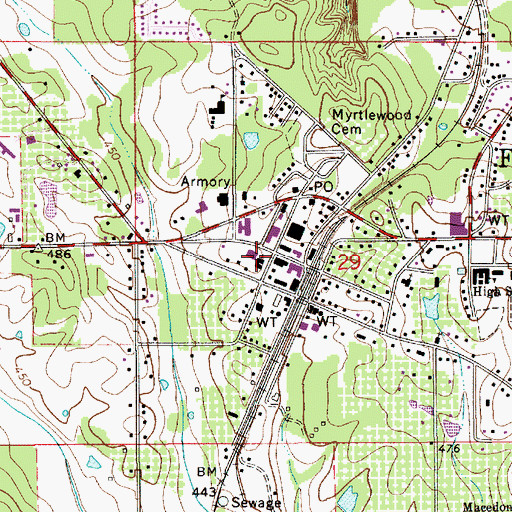 Topographic Map of Fort Deposit Methodist Church, AL