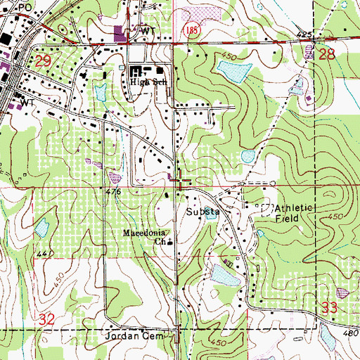 Topographic Map of Fort Deposit Primitive Baptist Church (historical), AL