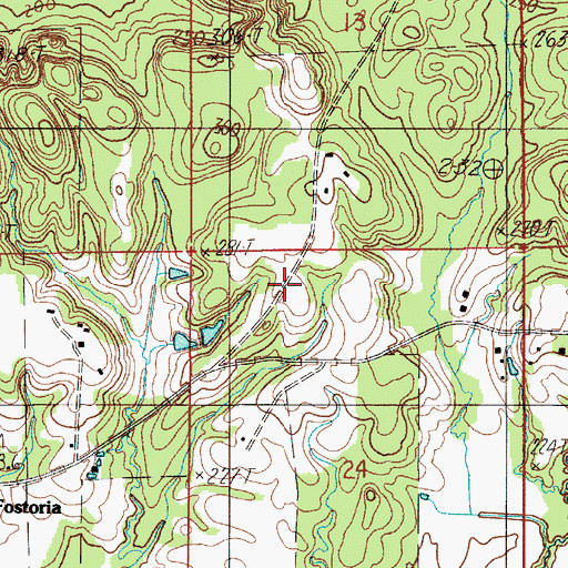Topographic Map of Four Oaks School (historical), AL