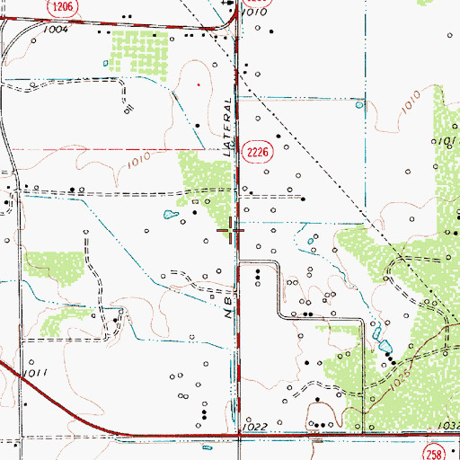 Topographic Map of NB Lateral, TX