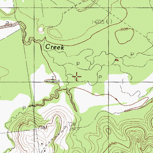 Topographic Map of Nail Creek, TX