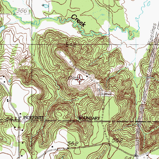 Topographic Map of Nalls Cemetery, TX
