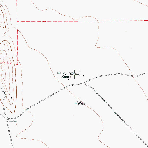 Topographic Map of Nancy Anne Ranch, TX
