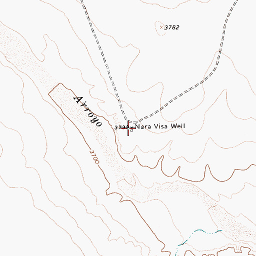 Topographic Map of Nara Visa Well, TX