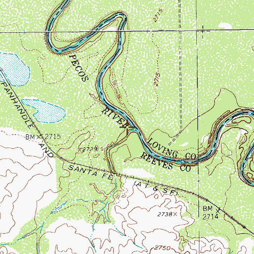 Topographic Map of Narrow Bow Draw, TX