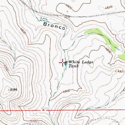 Topographic Map of White Ledge Tank, AZ