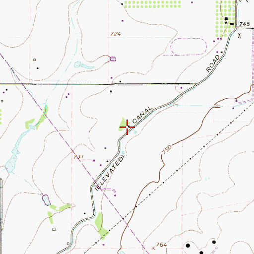 Topographic Map of Natalia Canal, TX