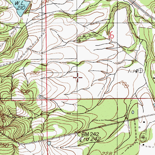 Topographic Map of Good Hope Church, AL