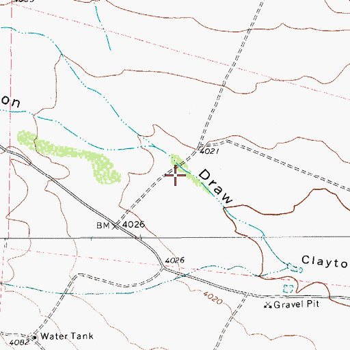 Topographic Map of Natural Well Draw, TX