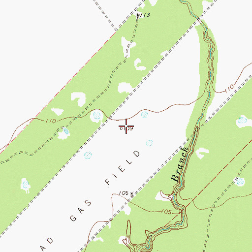 Topographic Map of Navidad Gas Field, TX