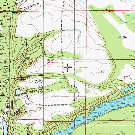 Topographic Map of Gordon Bend Church, AL
