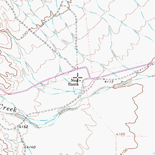Topographic Map of Neal Ranch, TX