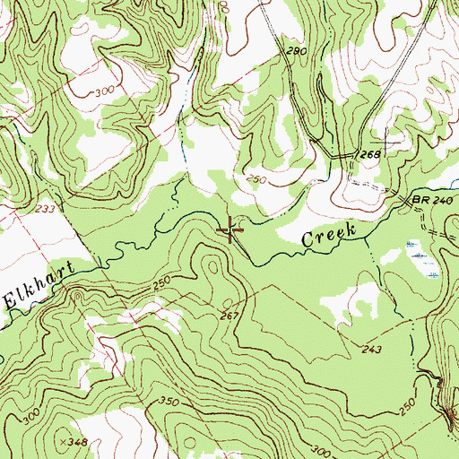 Topographic Map of Nealy Branch, TX