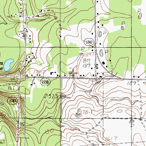 Topographic Map of Needle Grove Church, TX