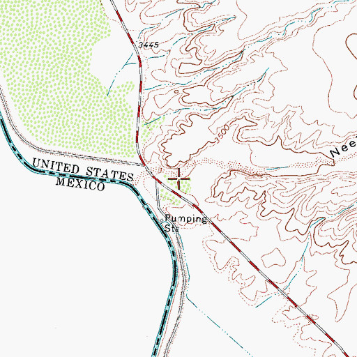 Topographic Map of Neely Arroyo, TX