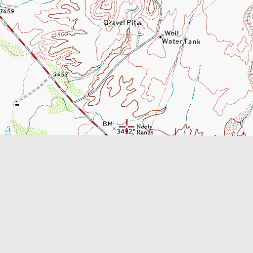 Topographic Map of Neely Ranch, TX