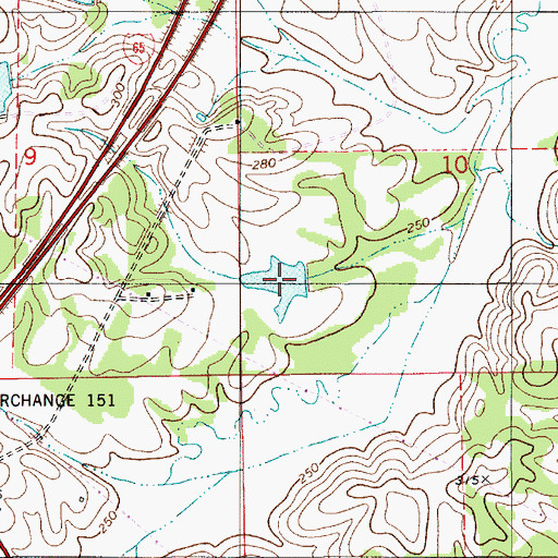 Topographic Map of Guys Pond, AL