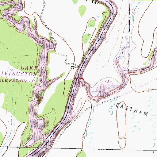 Topographic Map of Negro Creek, TX