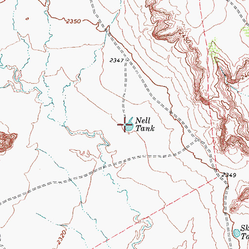 Topographic Map of Nell Tank, TX