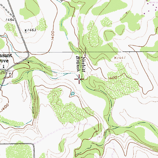 Topographic Map of Nesbitt Branch, TX
