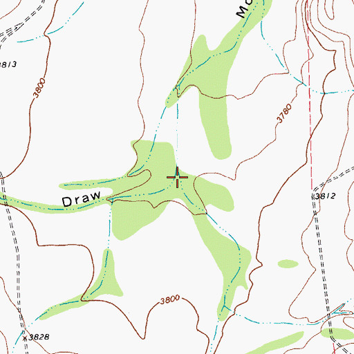 Topographic Map of Nevins Draw, TX