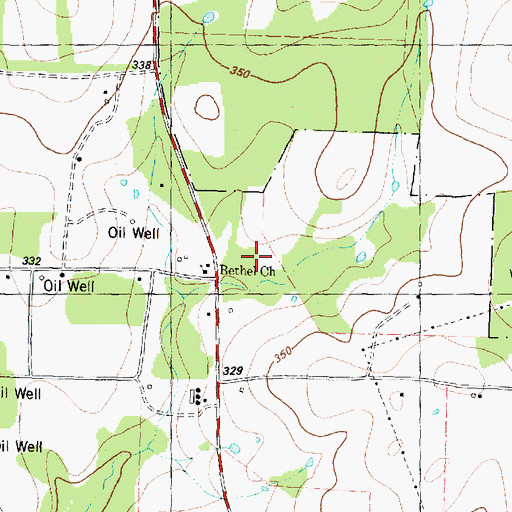 Topographic Map of New Bethel Church (historical), TX