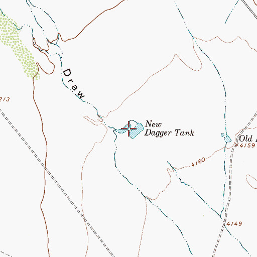 Topographic Map of New Dagger Tank, TX