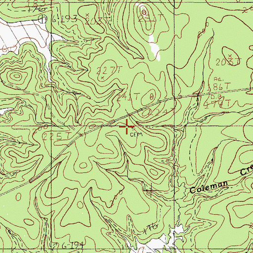 Topographic Map of New Hope Cemetery, TX