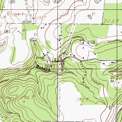 Topographic Map of New Hope Church, TX