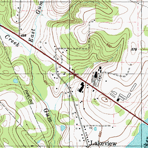 Topographic Map of New Hope Church, TX