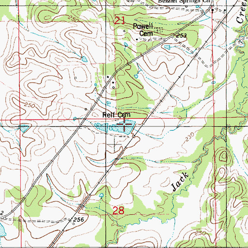 Topographic Map of Huffmans Pond, AL