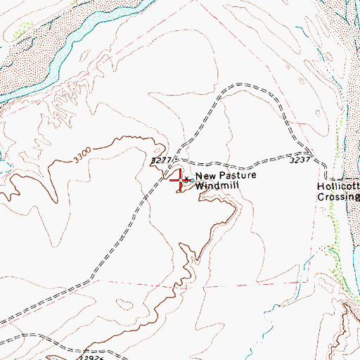 Topographic Map of New Pasture Windmill, TX