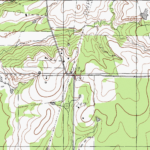 Topographic Map of New Point Church, TX