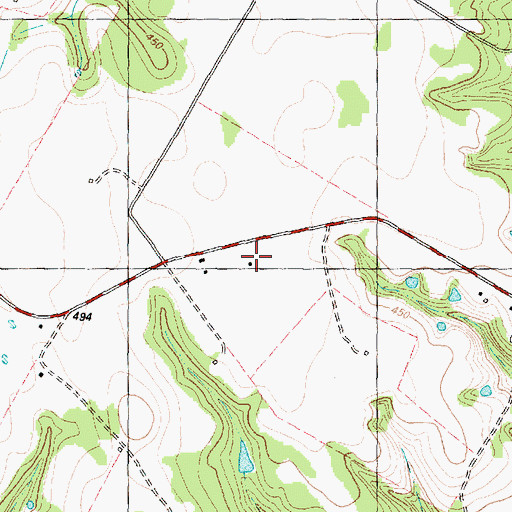 Topographic Map of New Prospect Church, TX
