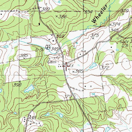 Topographic Map of New Prospect Church, TX