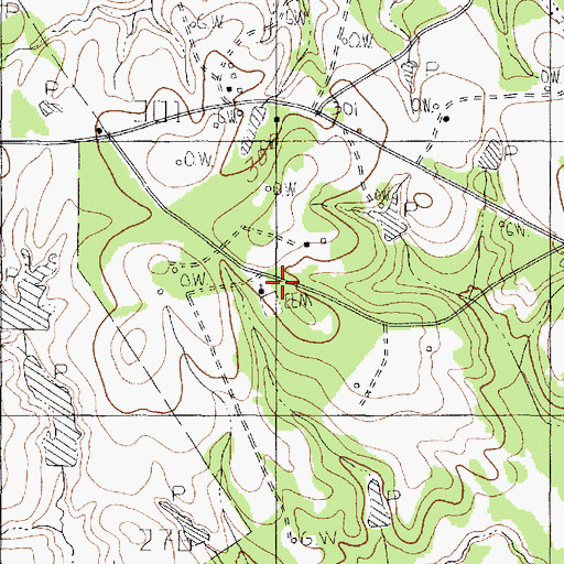 Topographic Map of New Prospect Church, TX