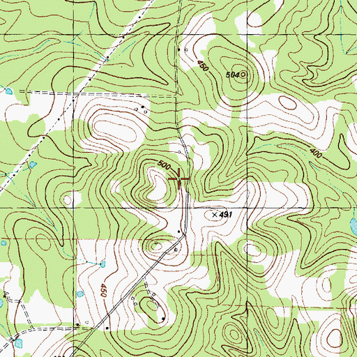 Topographic Map of New Salem Church, TX