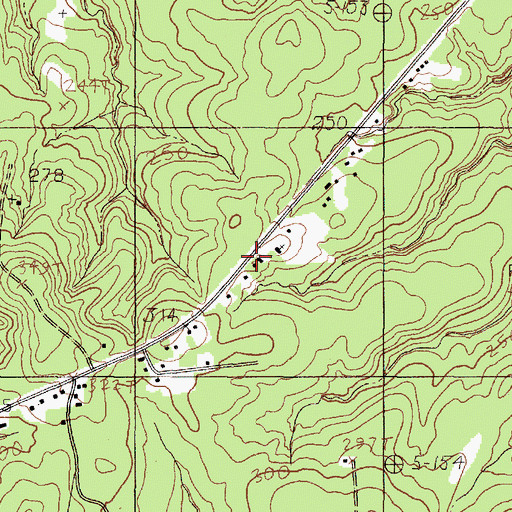 Topographic Map of New Shady Grove Church, TX