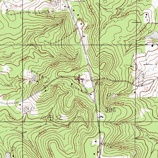 Topographic Map of New Shiloh Church, TX