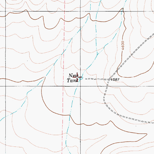 Topographic Map of New Tank, TX