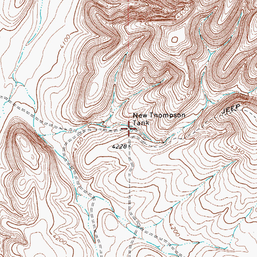 Topographic Map of New Thompson Tank, TX