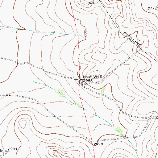 Topographic Map of New Well, TX