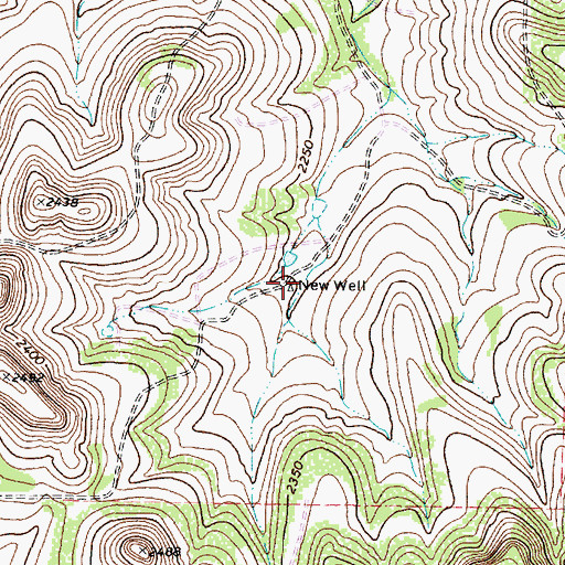 Topographic Map of New Well, TX