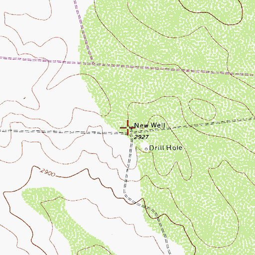 Topographic Map of New Well, TX