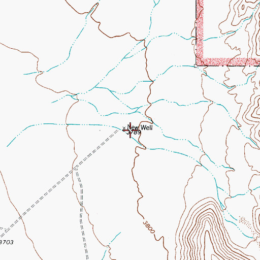 Topographic Map of New Well, TX