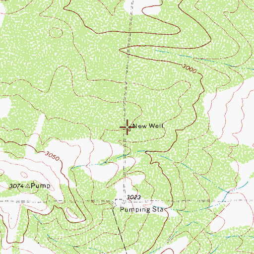 Topographic Map of New Well, TX