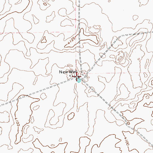 Topographic Map of New Well, TX