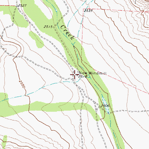 Topographic Map of New Windmill, TX
