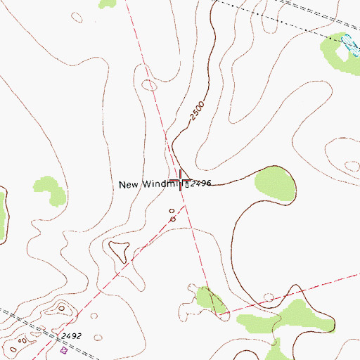 Topographic Map of New Windmill, TX