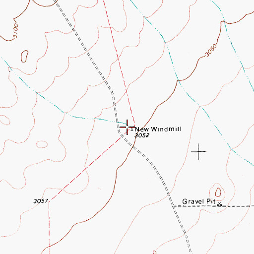 Topographic Map of New Windmill, TX